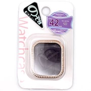 Apple Watch Series 10 42mm用 セキュリティガラス（覗き見ブロック） ラインストーンカバー ローズゴールド AWFR2515-03RG