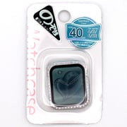 Apple Watch Series 6/5/4/SE3/SE（第3/2/1世代） 40mm用 セキュリティガラス（覗き見ブロック） ラインストーンカバー オーロラ AWFR2516-01AR