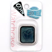 Apple Watch Series 6/5/4/SE3/SE（第3/2/1世代） 40mm用 セキュリティガラス（覗き見ブロック） ラインストーンカバー シルバー AWFR2516-02SV