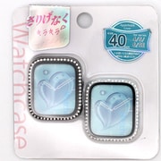 Apple Watch Series 6/5/4/SE3/SE（第3/2/1世代） 40mm用 ラインストーンカバー 2個入 クリア/ブラック AWFR2P-01