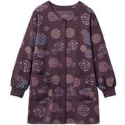 和柄ロング丈かっぽう着 まり柄ワイン LL～3L