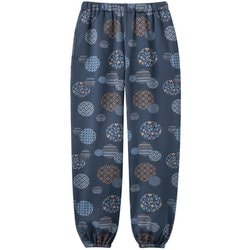 和柄くつろぎもんぺ まり柄ネイビー M