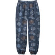 和柄くつろぎもんぺ まり柄ネイビー 3L