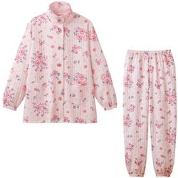 楽らくゆったりキルトパジャマ ピンク系 M