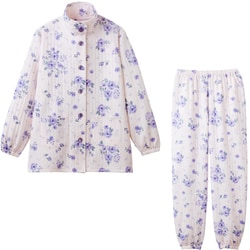 楽らくゆったりキルトパジャマ パープル系 3L～4L