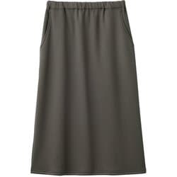 すぽっと履ける裏シャギーロングスカート チャコールグレー M～L