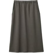 すぽっと履ける裏シャギーロングスカート チャコールグレー M~L