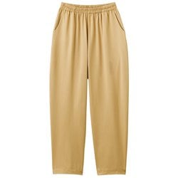 裏起毛ゆるり楽ちんパンツ キャメル M