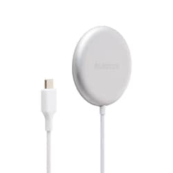 ワイヤレス充電器 Qi2 25W マグネット式 異物検知機能 USB-Cケーブル一体1.5m シルバー W-MA11SV