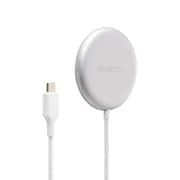 ワイヤレス充電器 Qi2 25W マグネット式 異物検知機能 USB-Cケーブル一体1.5m シルバー W-MA11SV