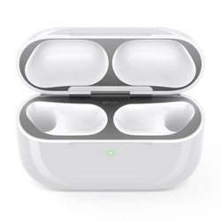AirPods Pro3 対応 ダストガード 防塵 埃 防止 カバー メタリック 保護 シール 2枚 × 2セット DUST GUARD ダークグレー EL_A3PDGBSDS_DG