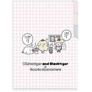 【限定】 クリアファイル A5 3P ホワイトタイガーとブラックタイガー×サンリオキャラクターズ P S2176050