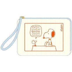 S2338432 [【限定】 刺繍フラットポーチ PENUTS Faborite Story アイボリー]