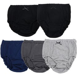 4145892 [女の子用 ショーツ 5枚組 モノトーン無地 綿100％ 120cm]