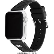 Apple Watch（38/40/41mm）用 バンド ブラックレザーシルバーロゴ 14700310