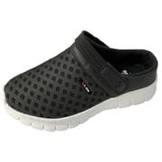 FMH1476 [メンズ 軽量2WAYクロッグサンダル ブラック L（26.0～26.5cm）]