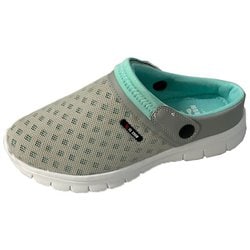 レディース 軽量2WAYクロッグサンダル グレー L（24.5～25.0cm） FLH5476