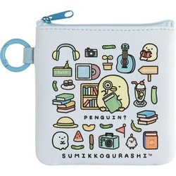 CA78602 すみっコぐらし フラットポーチ すみっコのおきにいり テーマ ぺんぎん？