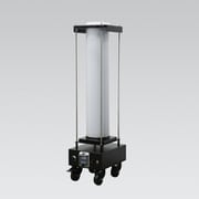 GD-200F [LED投光器 キャリータワーライト 円柱型 360°配光 調光式 キャスター付き 200W 22,000lm 移動式作業灯 防雨型 ツインコンセント]