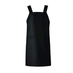 胸当てエプロンH型（M） ブラック KZN498-15