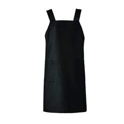 胸当てエプロンH型（L） ブラック KZN498-15