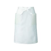 腰下エプロンミドル丈 ホワイト APK488-10