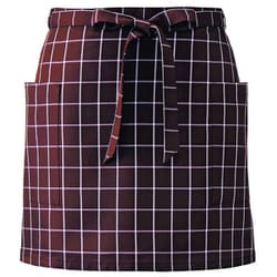 サロンエプロン ブラウンチェック APK492-K33