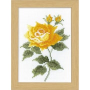 刺しゅうキット 12ヶ月の花フレーム 10月 イエローローズ 7517