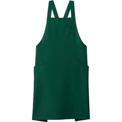 バッククロス胸当てエプロン フリー グリーン FK7163-4