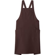 バッククロス胸当てエプロン フリー ブラウン FK7163-5