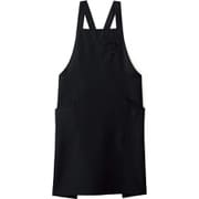 バッククロス胸当てエプロン フリー ブラック FK7163-16