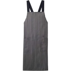 エプロン 兼用 チャコールストライプ 5-851
