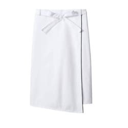 サロンエプロン 兼用 白/黒サイズ：フリー 9-1291