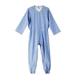 介護つなぎ服（背開き） L ブルー 403421