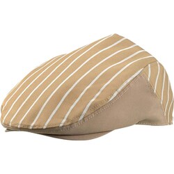 ハンティングキャップ 兼用 ベージュストライプ 9-1302