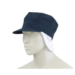 天メッシュ八角帽子たれ付 兼用 ネイビー 9-1069