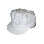 天メッシュ八角帽子たれ付 兼用 白 9-1065