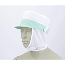 メッシュ丸天帽子たれ付 兼用 白 9-768