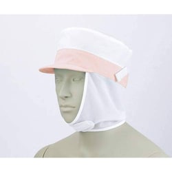 メッシュ丸天帽子たれ付 兼用 白 9-769