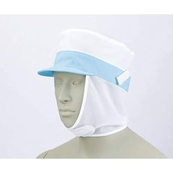 メッシュ丸天帽子たれ付 兼用 白 9-767