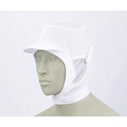 天メッシュショート頭巾帽子 白 9-924