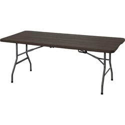 折りたたみ作業テーブル 木目調ダークブラウン OST-180WD