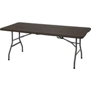 折りたたみ作業テーブル 木目調ダークブラウン OST-180WD