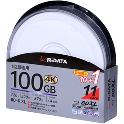 録画用 BD-R XL 1回録画用 （片面3層） スピンドルケース入 10＋1枚パック 2～4倍速 インクジェットプリンター対応 ホワイトレーベル BD-R520PW 4X.10＋1SP B