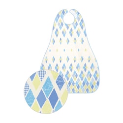 食事用エプロンII（ロングタイプ） アーガイルブルー 6068A