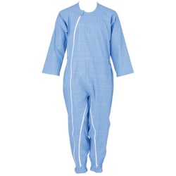 介護つなぎ服（前開き） ブルー 403420