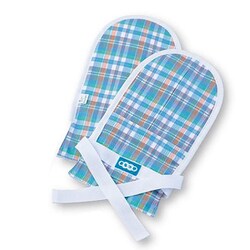 まもっ手（タック付） グリーンチェック 656