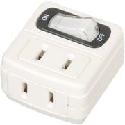 省エネタップ 2個口 白 定格入力:125V 15A 合計1500Wまで YZFU210W