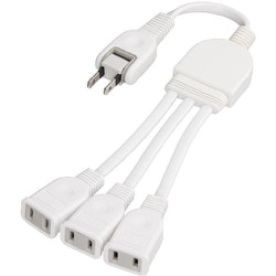 ACアダプター用3分配延長コード ホワイト YZV3002W