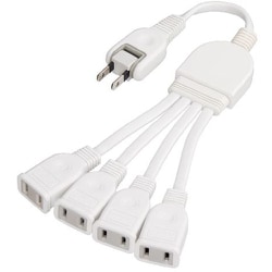 ACアダプター用4分配延長コード ホワイト YZV4002W